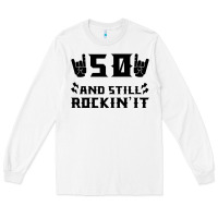 White 50 Birthday Rock Long Sleeve Tee - Bettercallsaul
