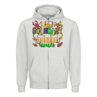 Dove Grey ı have boundary issues mardi gras olivia Zipper Hoodie - OliviaCreatesArt