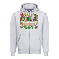 Heather Grey ı have boundary issues mardi gras olivia Zipper Hoodie - OliviaCreatesArt