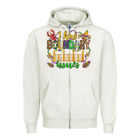 Oatmeal Heather ı have boundary issues mardi gras olivia Zipper Hoodie - OliviaCreatesArt