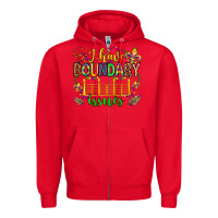 Red ı have boundary issues mardi gras olivia Zipper Hoodie - OliviaCreatesArt