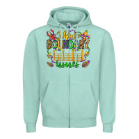 Seafoam ı have boundary issues mardi gras olivia Zipper Hoodie - OliviaCreatesArt
