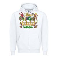 White ı have boundary issues mardi gras olivia Zipper Hoodie - OliviaCreatesArt