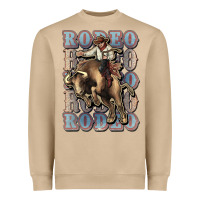 Rodeo Cowboy Bull Western Heavyweight Sweatshirt | Teevron