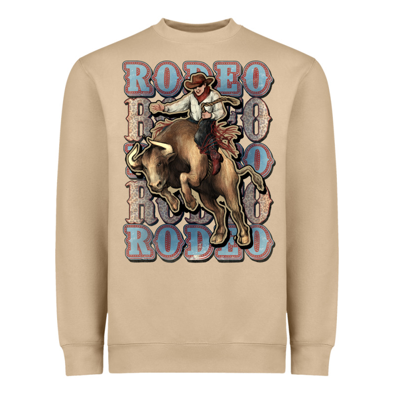 Rodeo Cowboy Bull Western Heavyweight Sweatshirt by HowdyJamesFarm | Teevron