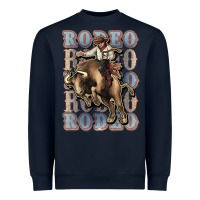 Navy Rodeo Cowboy bull western Heavyweight Sweatshirt - HowdyJamesFarm