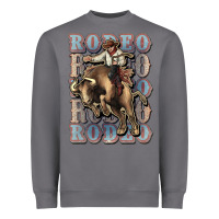 Storm Rodeo Cowboy bull western Heavyweight Sweatshirt - HowdyJamesFarm