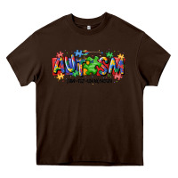 Chocolate Brown autism awtizuhm noun Heavy Core Tee - MaliasSmallBusiness