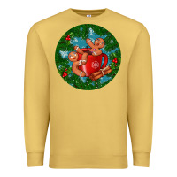 Antique Gold gingerbread men with hot chocolate Premium Sweatshirt - BundleAndBundleShop