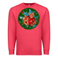 Cardinal gingerbread men with hot chocolate Premium Sweatshirt - BundleAndBundleShop