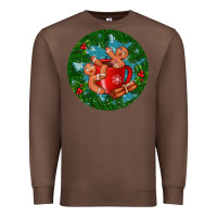 Chestnut gingerbread men with hot chocolate Premium Sweatshirt - BundleAndBundleShop