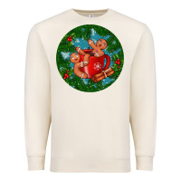 Sandshell gingerbread men with hot chocolate Premium Sweatshirt - BundleAndBundleShop