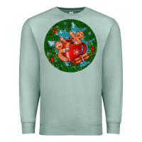 Seafoam gingerbread men with hot chocolate Premium Sweatshirt - BundleAndBundleShop