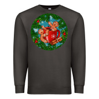 Smoke gingerbread men with hot chocolate Premium Sweatshirt - BundleAndBundleShop
