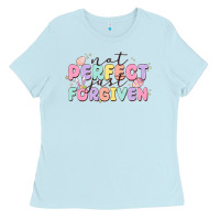 Baby Blue not perfect just forgiven Ladies Tee - MaliasSmallBusiness