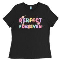 Black not perfect just forgiven Ladies Tee - MaliasSmallBusiness