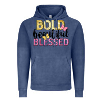 Vintage Denim bold beautiful blessed Vintage Hoodie - LillyAllenDesigns