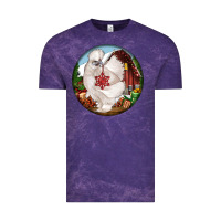 Cloud Purple silkie chicken christmas Vintage Tee - LillyAllenDesigns