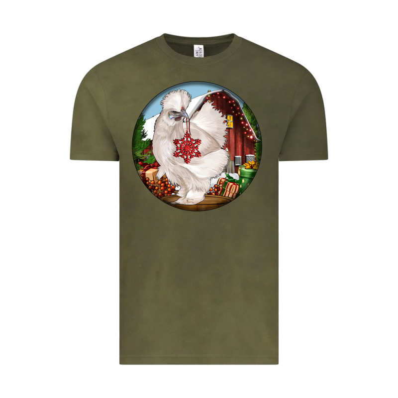Silkie Chicken Christmas Vintage Tee by LillyAllenDesigns | Teevron