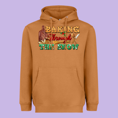 Baking Through The Snow Heavyweight Hoodie Designed By Fadigitalartstudio