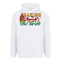 White baking through the snow Heavyweight Hoodie - FaDigitalArtStudio