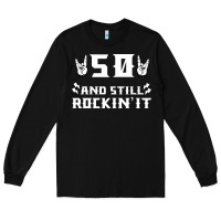 Black 50 birthday rock whitw Long Sleeve Tee - Bettercallsaul