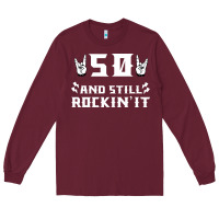 Burgundy 50 birthday rock whitw Long Sleeve Tee - Bettercallsaul