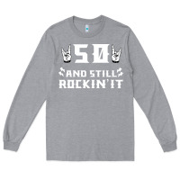 Heather Grey 50 birthday rock whitw Long Sleeve Tee - Bettercallsaul