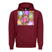 Burgundy Easter eggs daisies carrots Zipper Hoodie - OliviaCreatesArt
