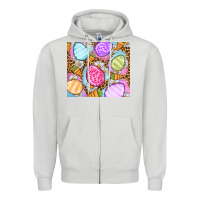 Dove Grey Easter eggs daisies carrots Zipper Hoodie - OliviaCreatesArt