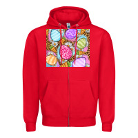 Red Easter eggs daisies carrots Zipper Hoodie - OliviaCreatesArt