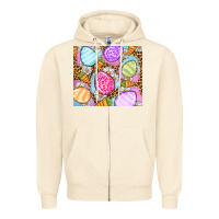Sandshell Easter eggs daisies carrots Zipper Hoodie - OliviaCreatesArt