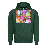 Sports Green Easter eggs daisies carrots Zipper Hoodie - OliviaCreatesArt
