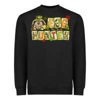 Black Egg hunter with camouflage plate letters Easter Heavyweight Sweatshirt - HowdyJamesFarm