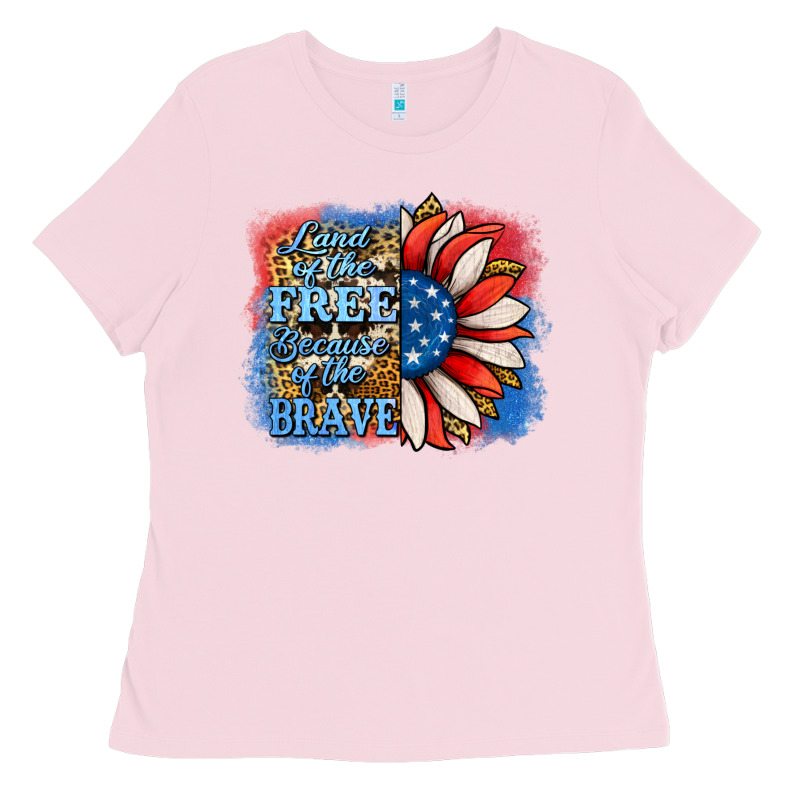 Patriotic Sunflower Land Of The Free Ladies Tee by Jasminsmagicworld | Teevron