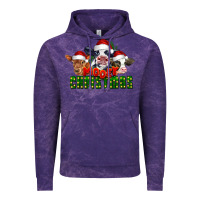 Cloud Purple Mooey Christmas Cows Vintage Hoodie - LillyAllenDesigns