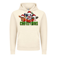 Vintage Artic Mooey Christmas Cows Vintage Hoodie - LillyAllenDesigns