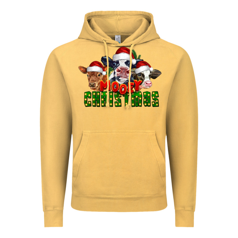 Mooey Christmas Cows Vintage Hoodie by LillyAllenDesigns | Teevron