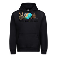 Black Peace Love Sea Lion Urban Hoodie - LillyAllenDesigns