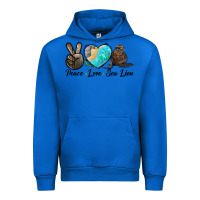 Cobalt Peace Love Sea Lion Urban Hoodie - LillyAllenDesigns