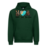 Forest Green Peace Love Sea Lion Urban Hoodie - LillyAllenDesigns