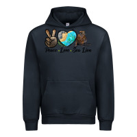 Navy Peace Love Sea Lion Urban Hoodie - LillyAllenDesigns