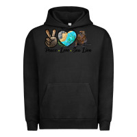 Pigment Black Peace Love Sea Lion Urban Hoodie - LillyAllenDesigns