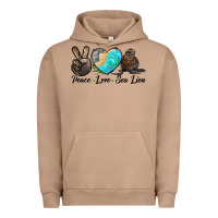 Pigment Burro Peace Love Sea Lion Urban Hoodie - LillyAllenDesigns