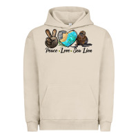 Pigment French Oak Peace Love Sea Lion Urban Hoodie - LillyAllenDesigns