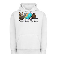 Pigment Lunar Rock Peace Love Sea Lion Urban Hoodie - LillyAllenDesigns