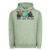 Pigment Oil Green Peace Love Sea Lion Urban Hoodie - LillyAllenDesigns