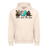 Sandshell Peace Love Sea Lion Urban Hoodie - LillyAllenDesigns