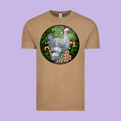 Brahma Chicken Christmas Vintage Tee Designed By Lillyallendesigns