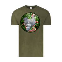 Vintage Olive brahma chicken christmas Vintage Tee - LillyAllenDesigns